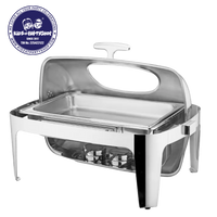 Stainless Steel Rectangular Roll-Top Buffet Chafing Dish, 8.5lts Rental