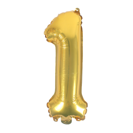 16" Number 1, Gold Foil Balloon